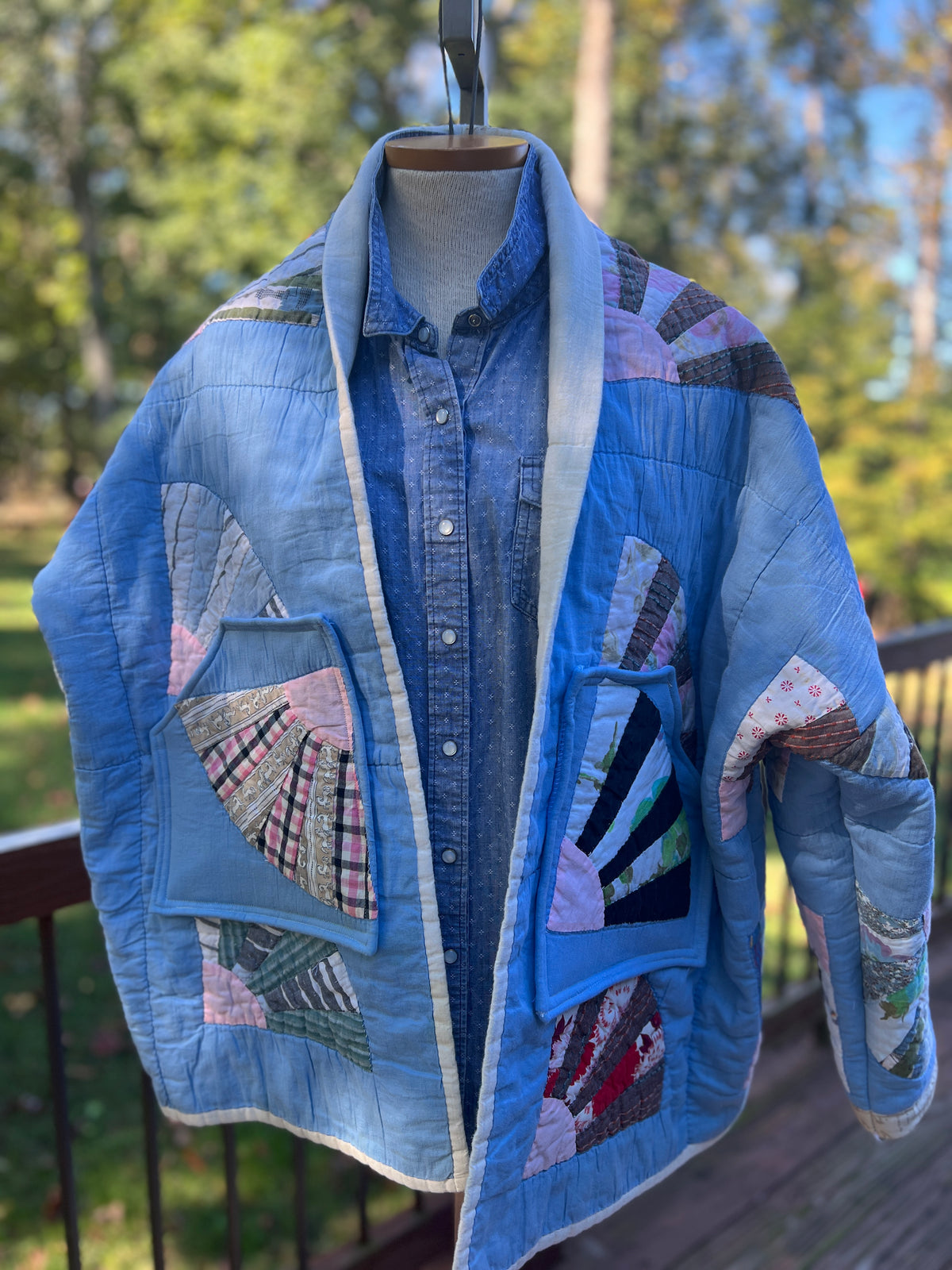 Vintage Quilt Coat Oversized - Large